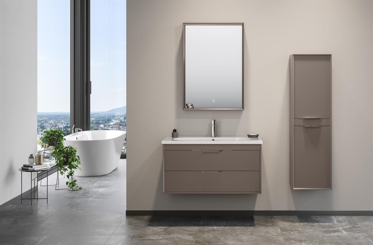 Orka Clay 65 cm Çift Çekmeceli Banyo Dolabı
