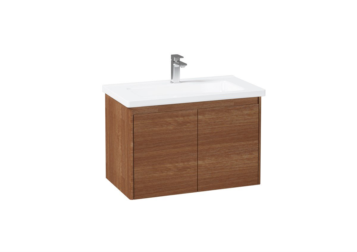 Orka Düden Kapaklı Red Walnut 60 cm Banyo Dolabı