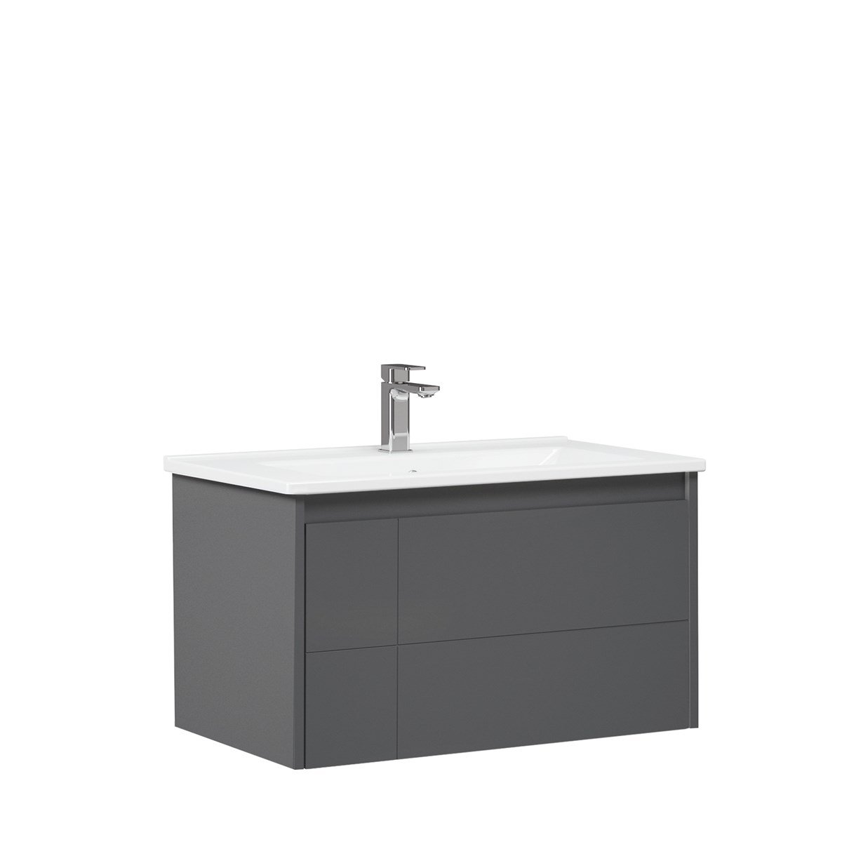 Orka Likya Antrasit 100 cm Banyo Dolabı