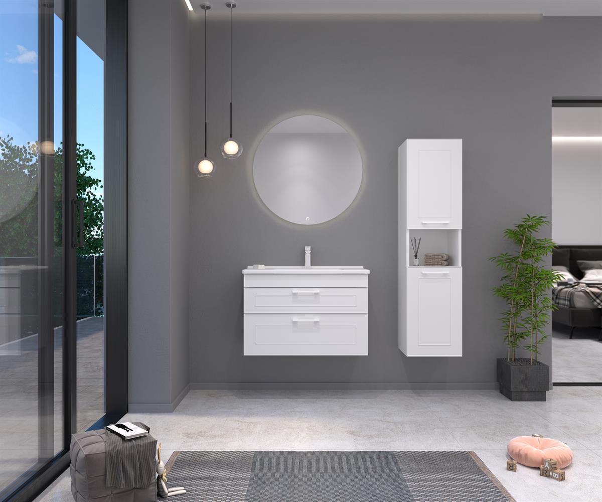 Orka Limpo 80 cm Çekmeceli Banyo Dolabı