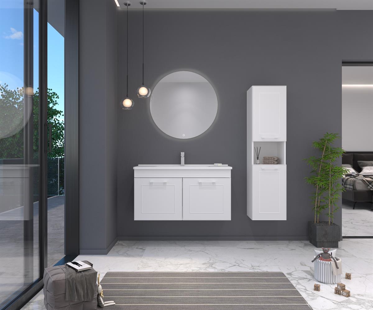 Orka Limpo 80 cm Kapaklı Banyo Dolabı