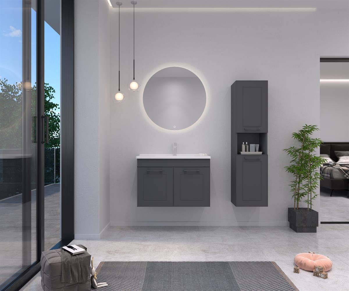 Orka Limpo 80 cm Kapaklı Banyo Dolabı