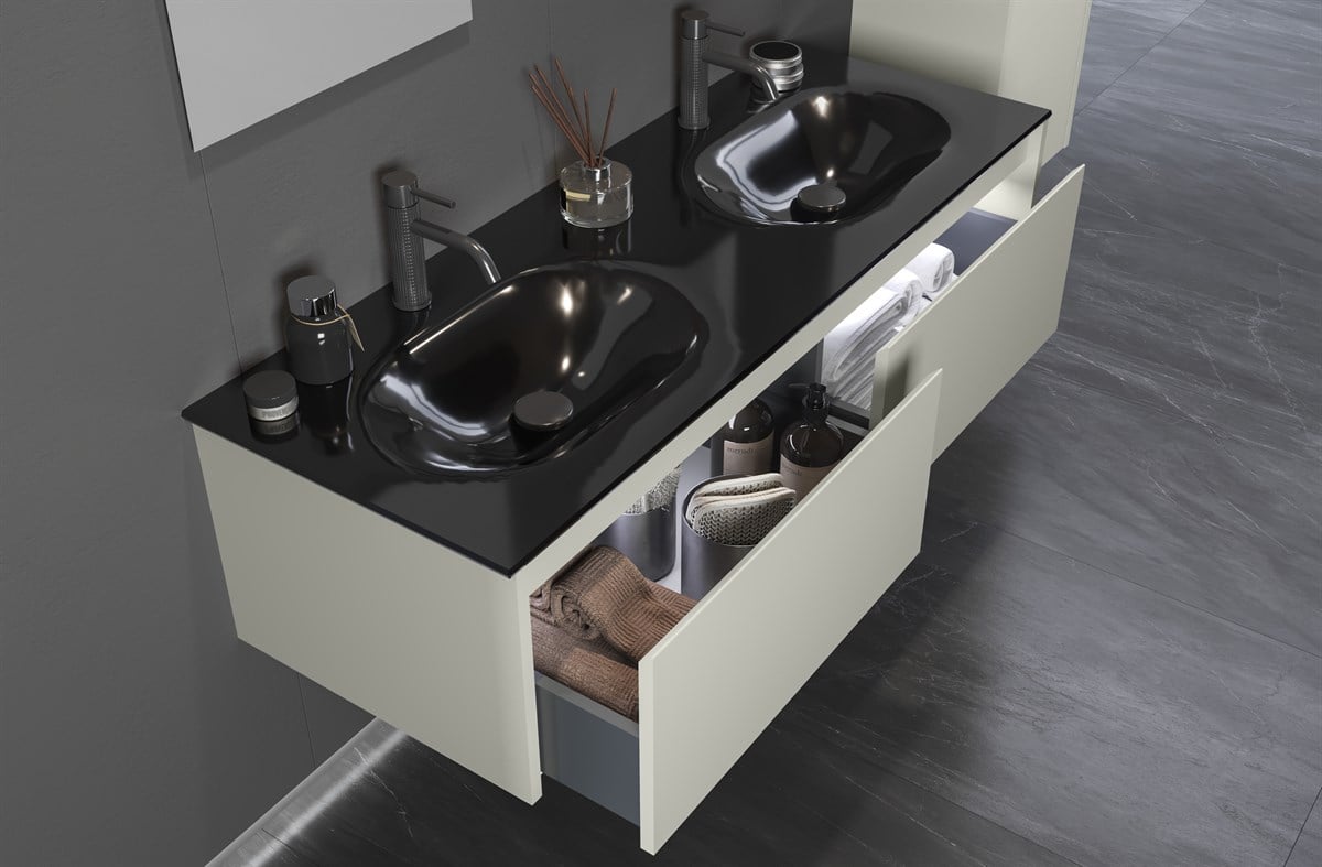 Orka Lisbon Kaşmir 132 cm Banyo Dolabı