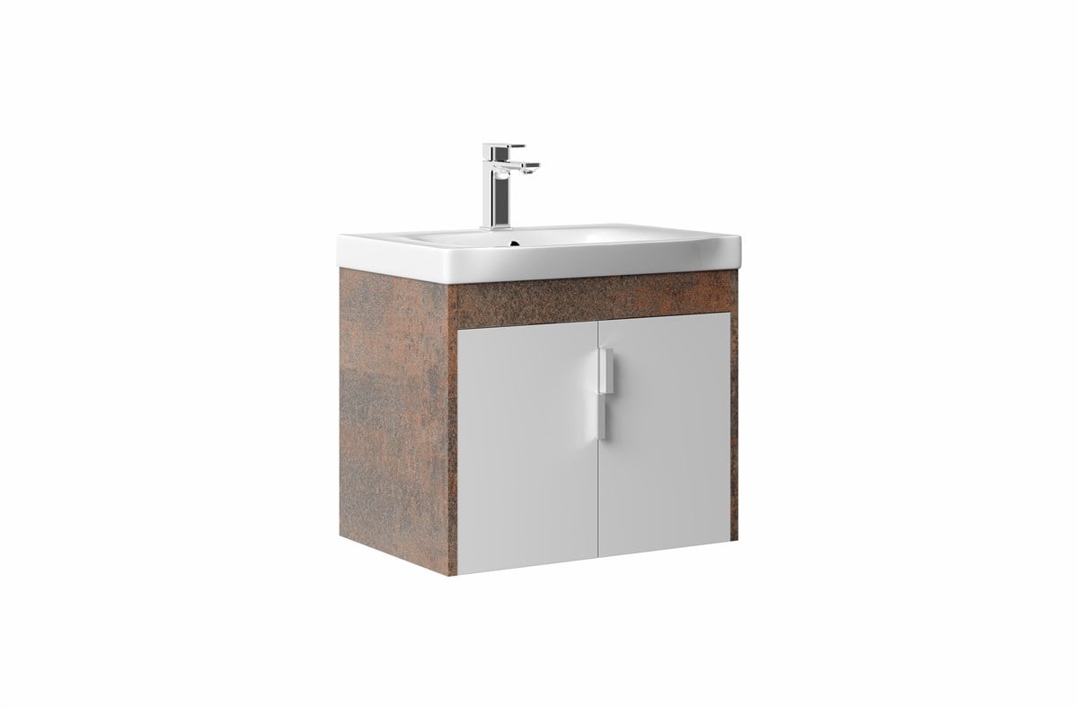 Orka Luna Grey Stone 65 cm Banyo Dolabı