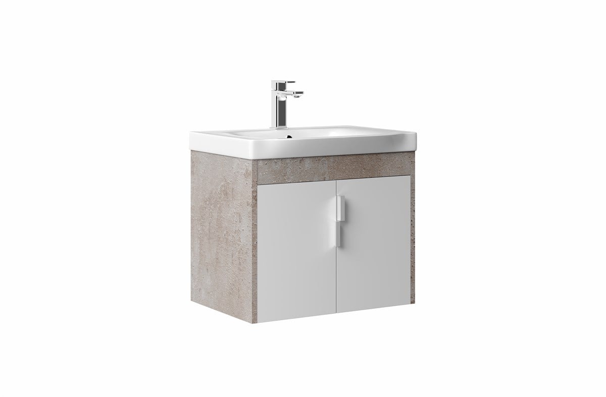 Orka Luna Grey Stone 65 cm Banyo Dolabı