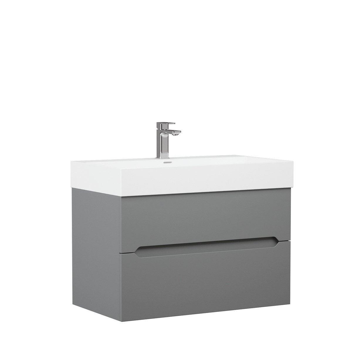Orka Malta Antrasit 120 cm Banyo Dolabı