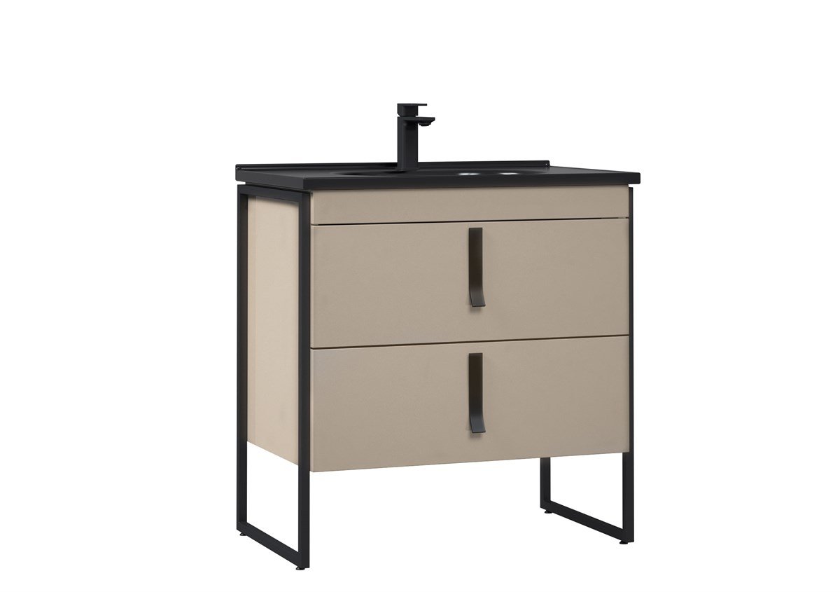 Orka Modena Cappucino Lake 100 cm Banyo Dolabı