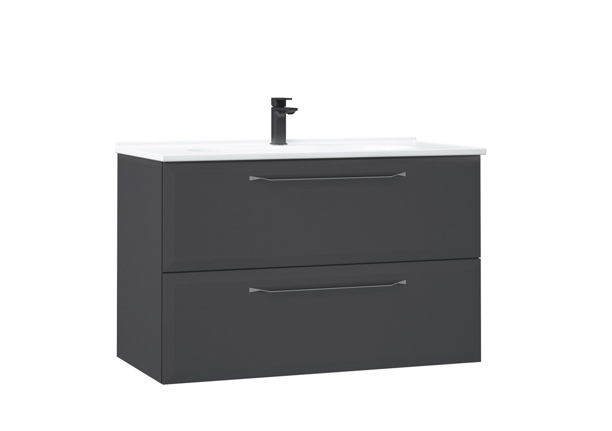Orka Nuvola Shiny Antrasit Lake 65 cm Banyo Dolabı