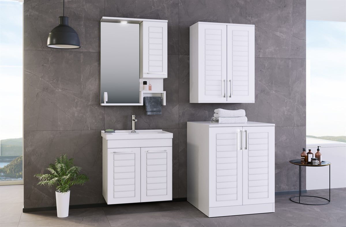 Orka Perke 85 cm Banyo Dolabı