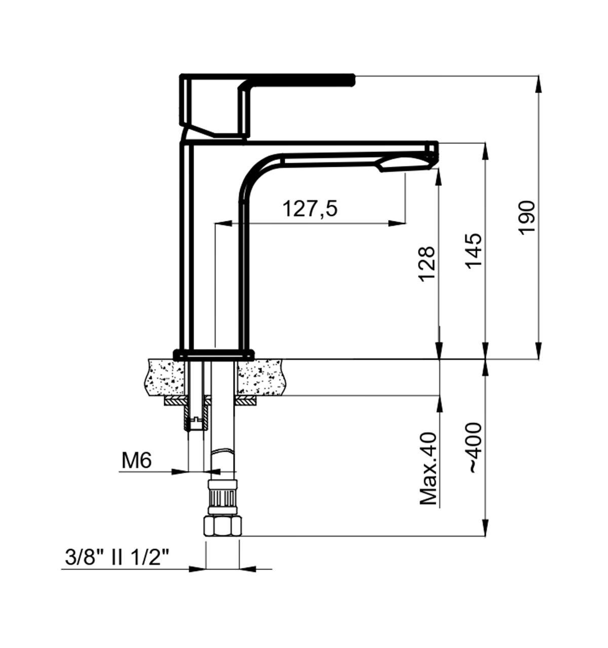 Orka Plus Blok Lavabo Armatürü Vizon