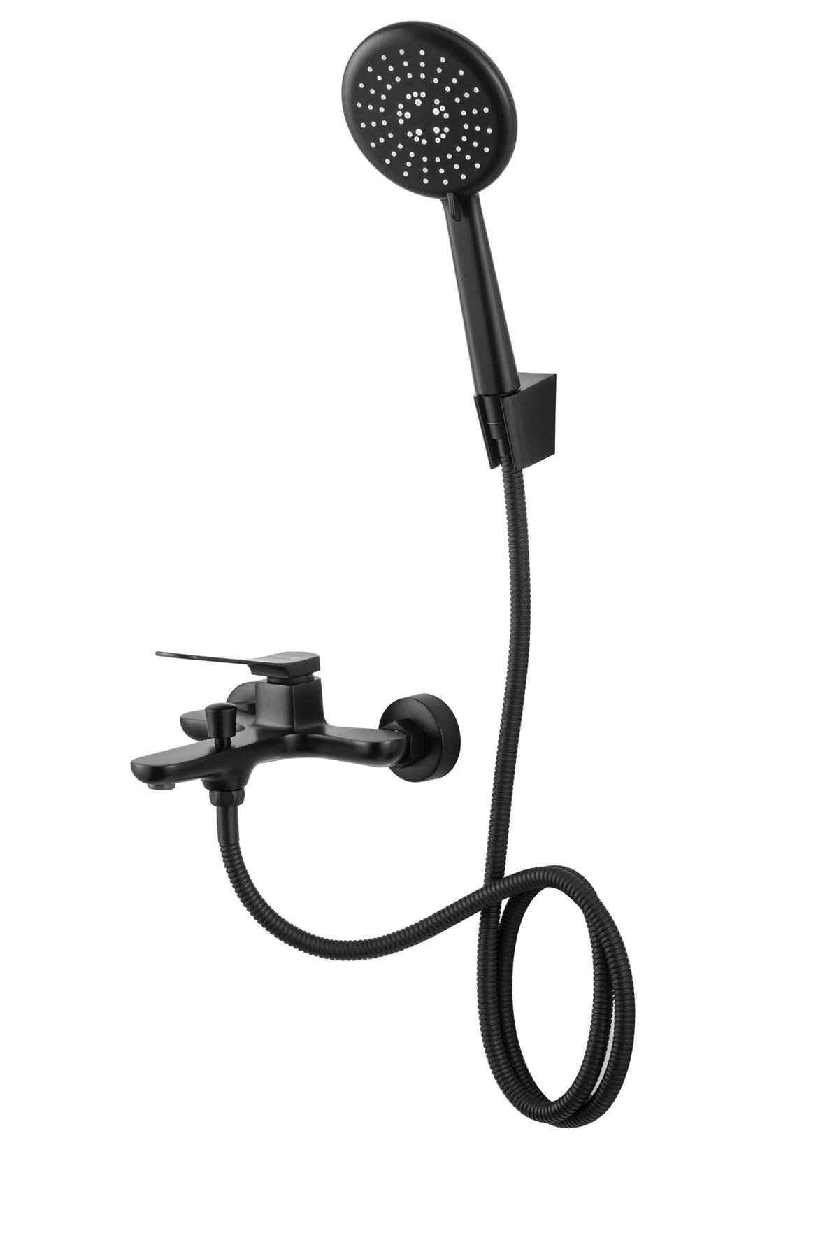 Orka Plus Moderna El Duş Setli Banyo Armatürü Black