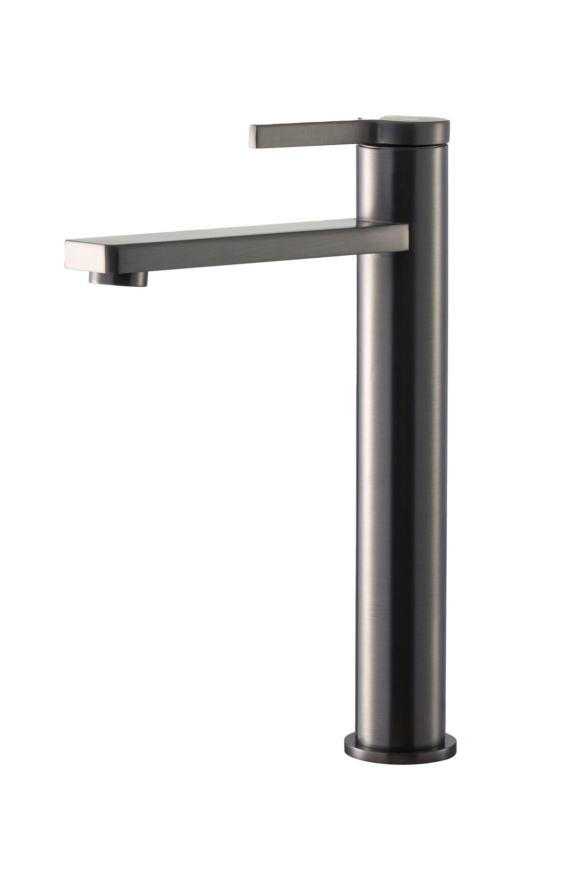 Orka Plus Quattro Yüksek Lavabo Armatürü Fırça Gri