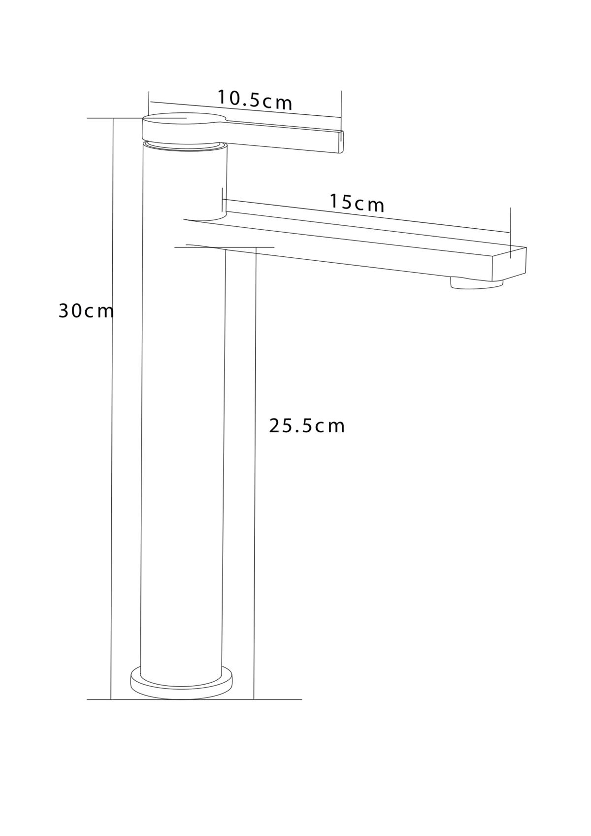 Orka Plus Quattro Yüksek Lavabo Armatürü Fırça Gri