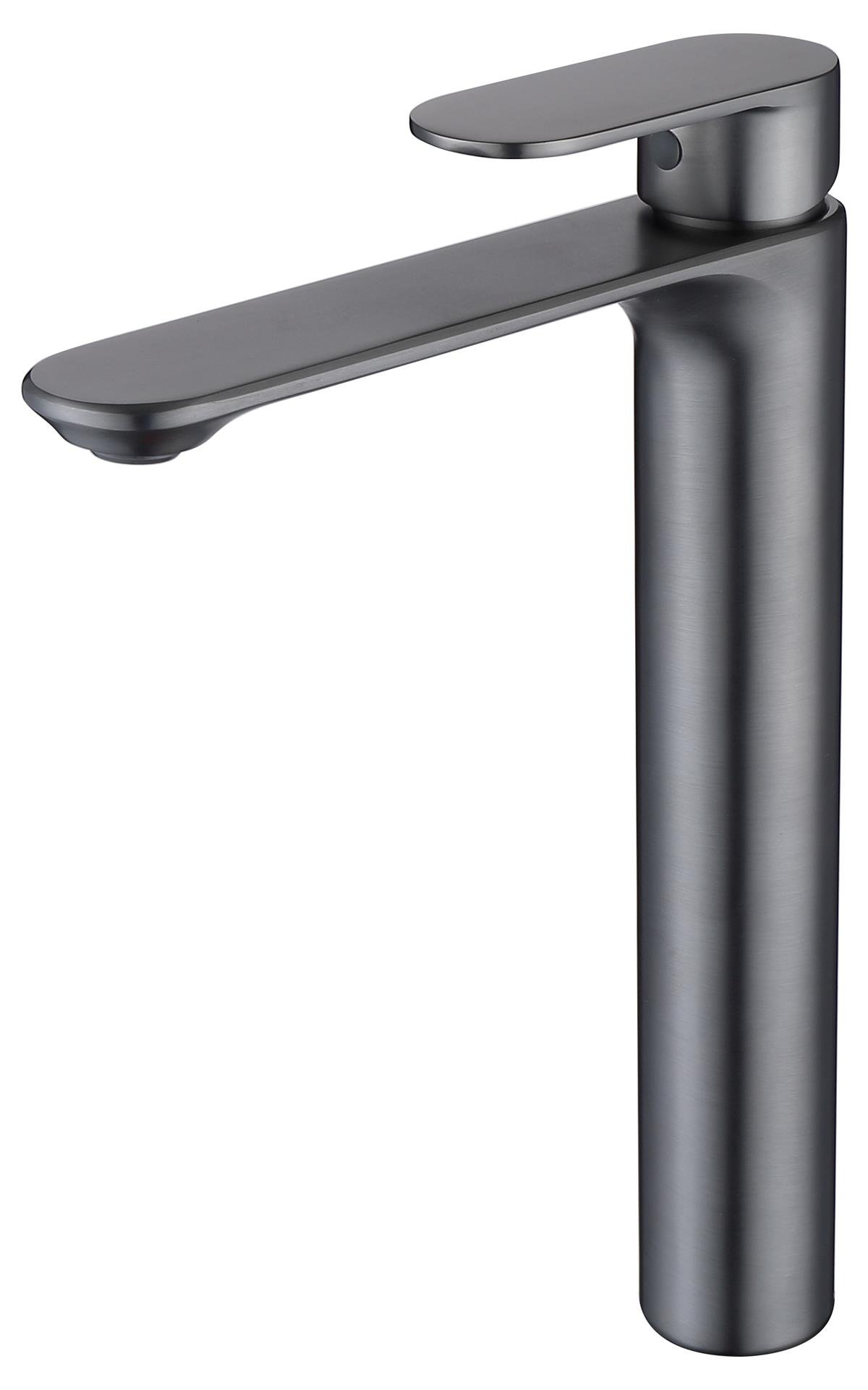 Orka Plus Sharp Yüksek Lavabo Armatürü Fırça Gri
