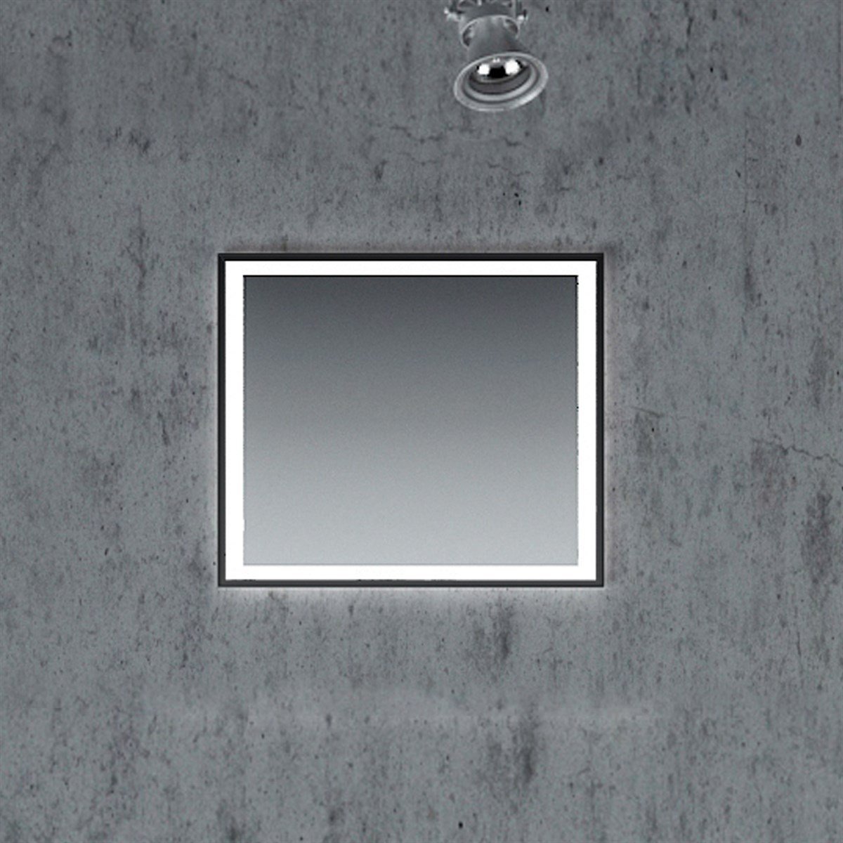 Orka Plus Style 75x65 Cm Mat Siyah Çerçeveli Ayna