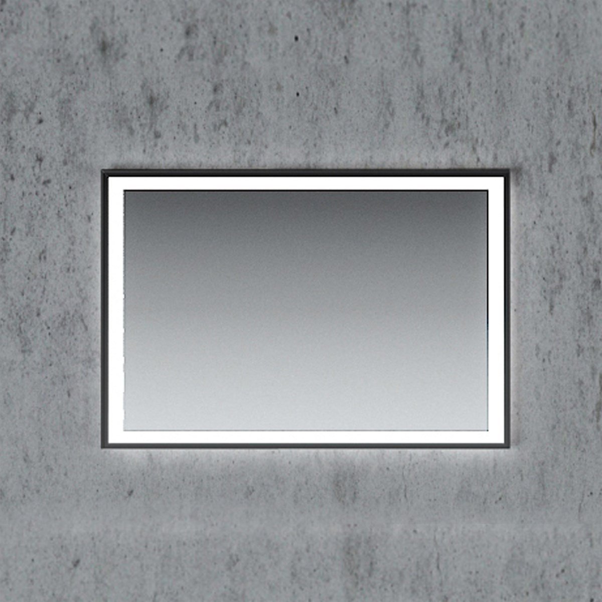 Orka Plus Style 95x65 CmMat Siyah Çerçeveli Ayna