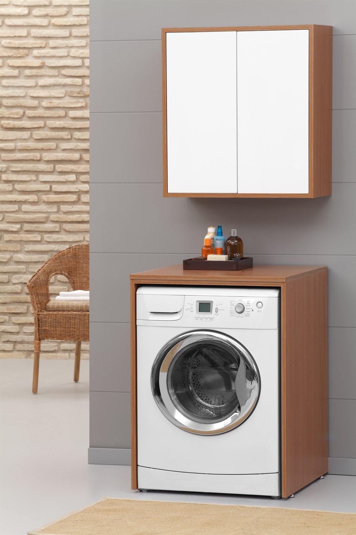 Orka Sedir Çamaşır Makinesi Dolabı 65 cm