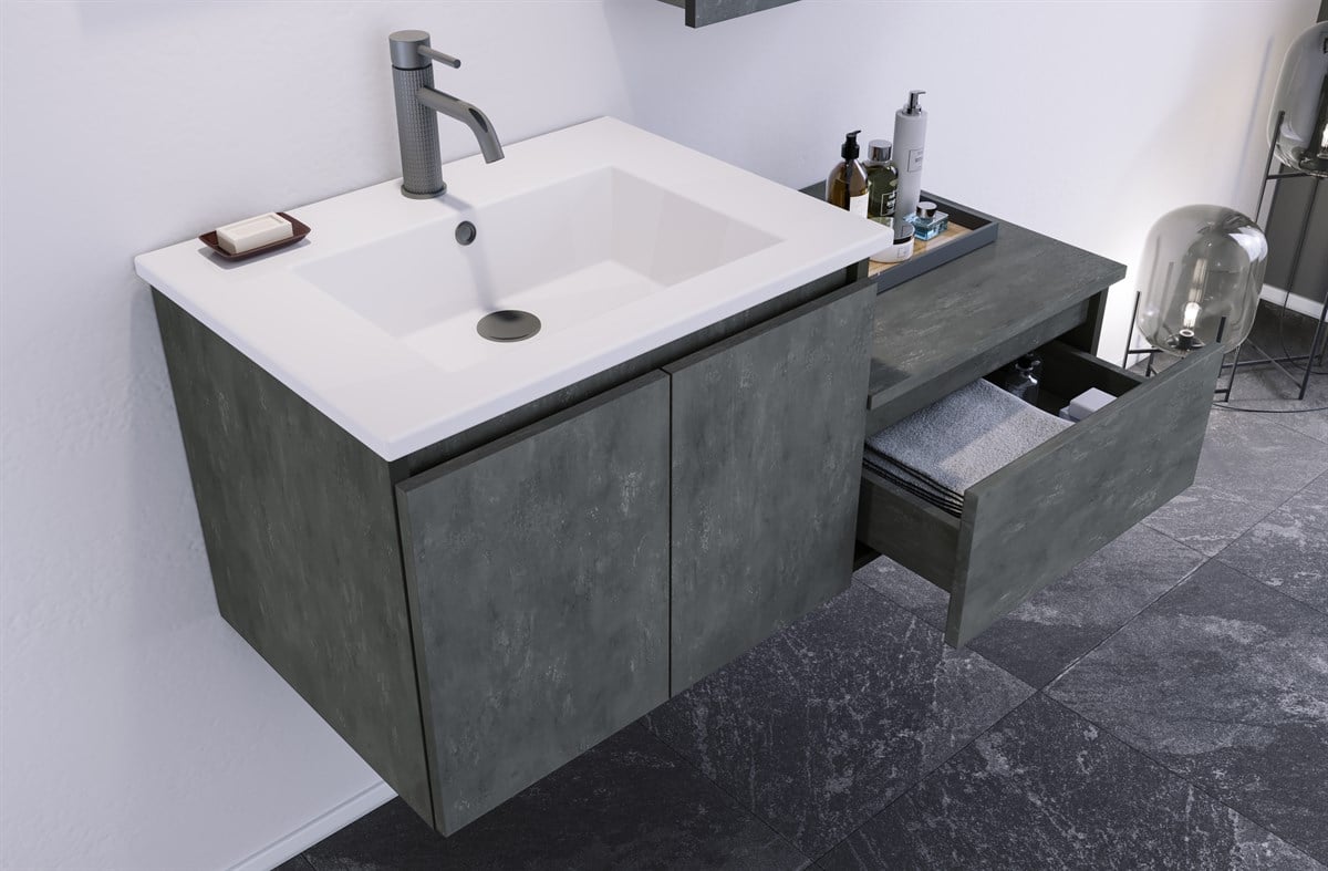 Orka Sidney Silver 110 cm Banyo Dolabı