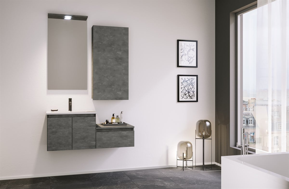 Orka Sidney Silver 110 cm Banyo Dolabı