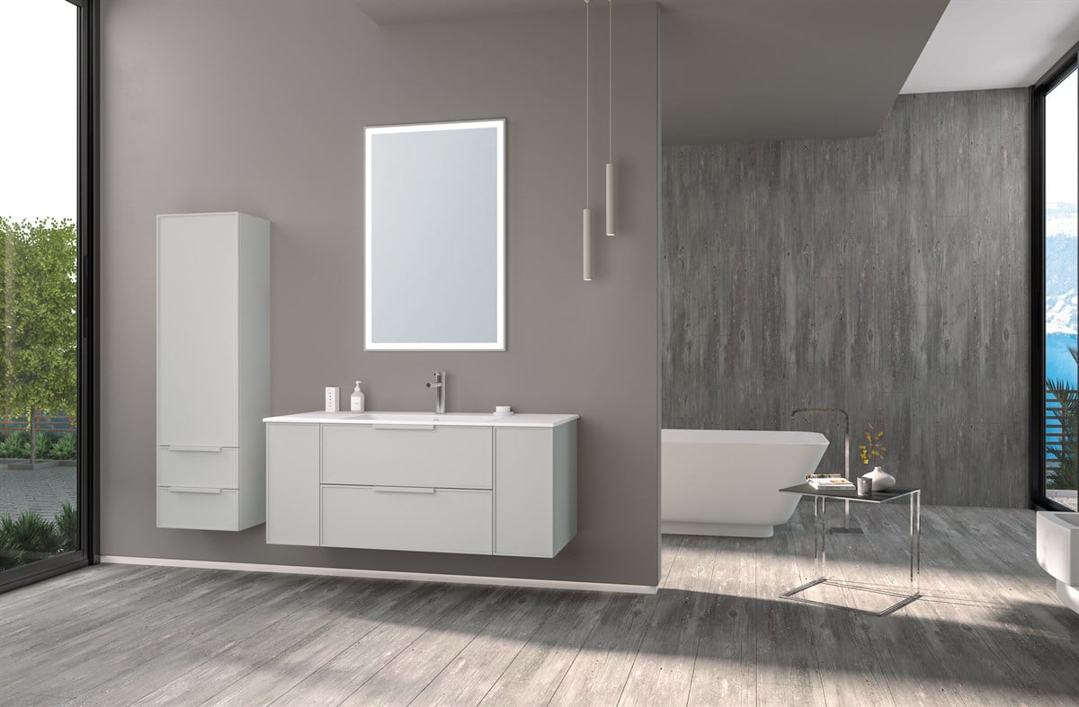 Orka Solid Kaşmir Lake 120 cm Banyo Dolabı