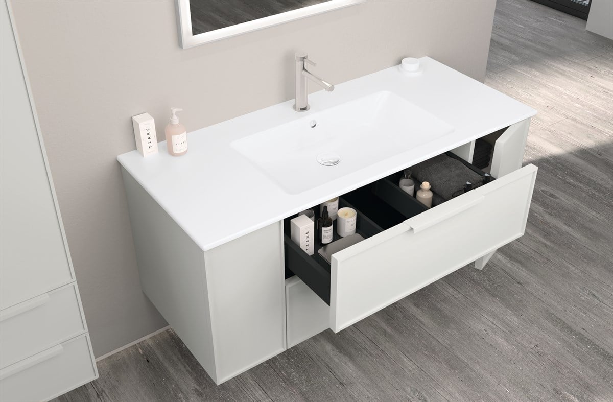 Orka Solid Kaşmir Lake 120 cm Banyo Dolabı