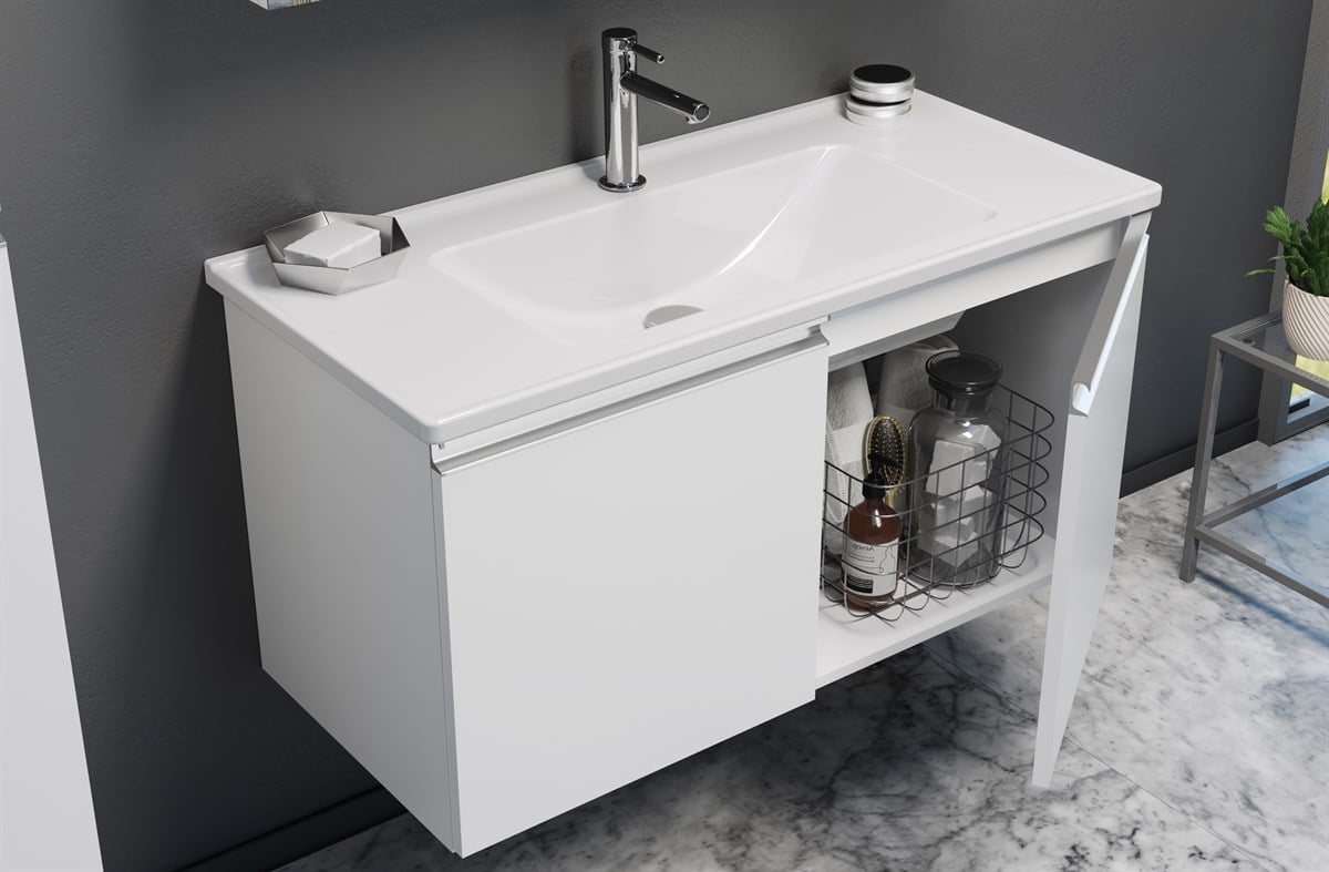 Orka Terme Kaşmir Lake 100 cm Banyo Dolabı