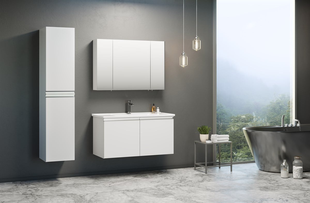 Orka Terme Kaşmir Lake 100 cm Banyo Dolabı