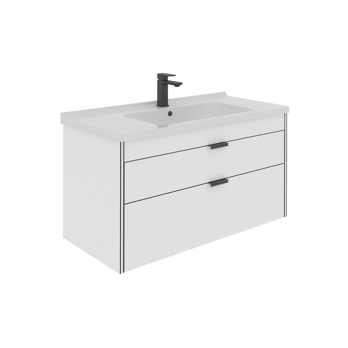 Orka Trio Çekmeceli Asma 65 cm Banyo Dolabı
