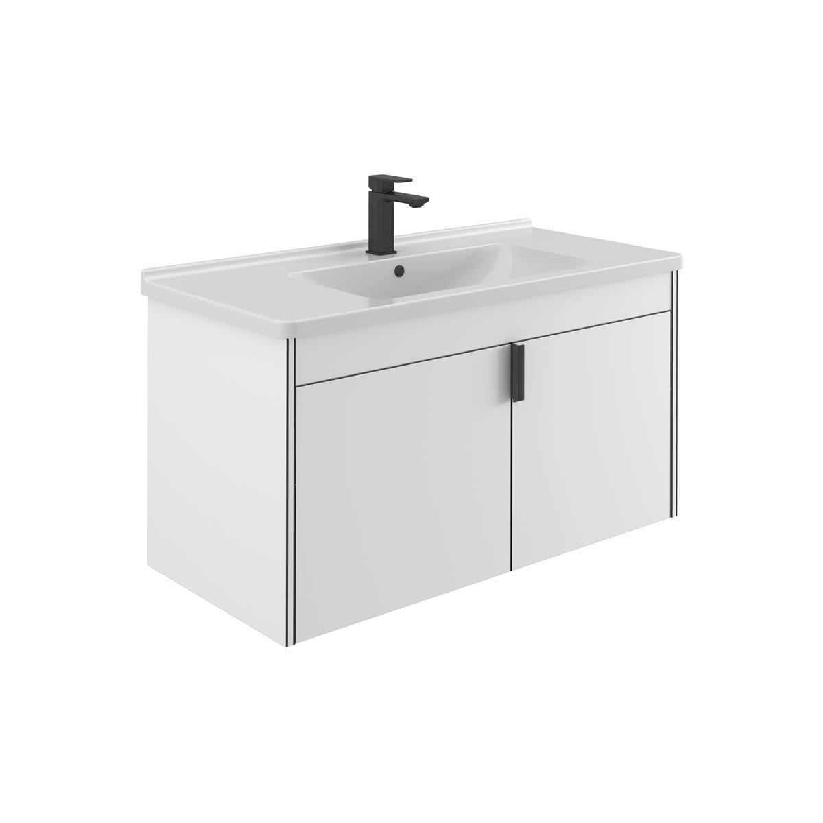 Orka Trio Kapaklı Asma 80 cm Banyo Dolabı