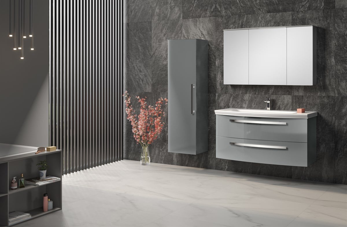 Orka Urla Grey Lake 110 cm Banyo Dolabı