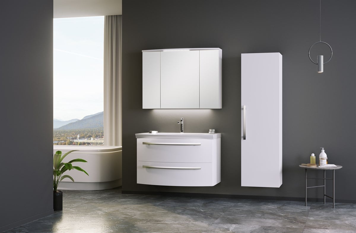 Orka Urla White Lake 90 cm Banyo Dolabı