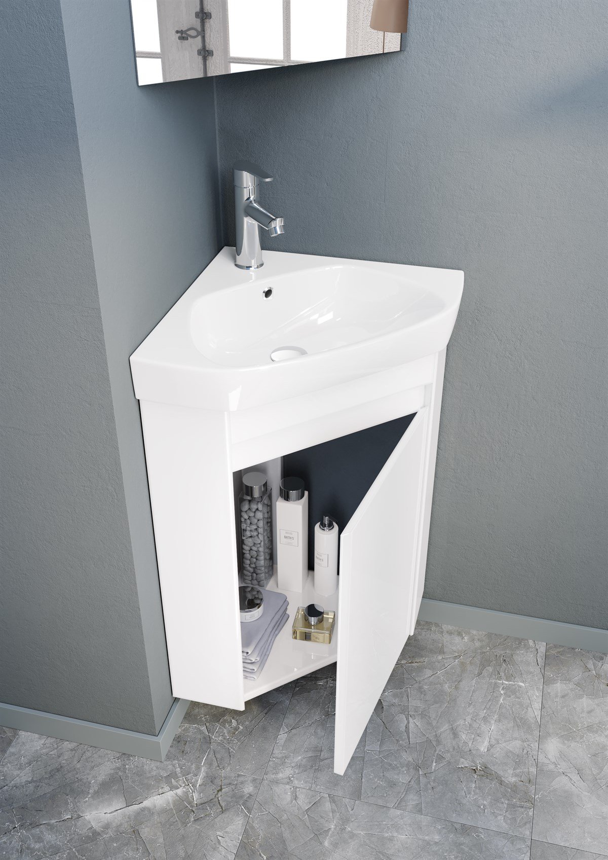 Orka Zag White 45 cm Banyo Dolabı