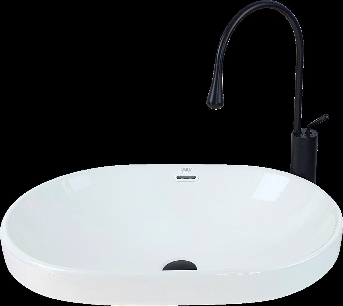 Pure Beyaz Yarı Ankastre Çanak Lavabo W-295