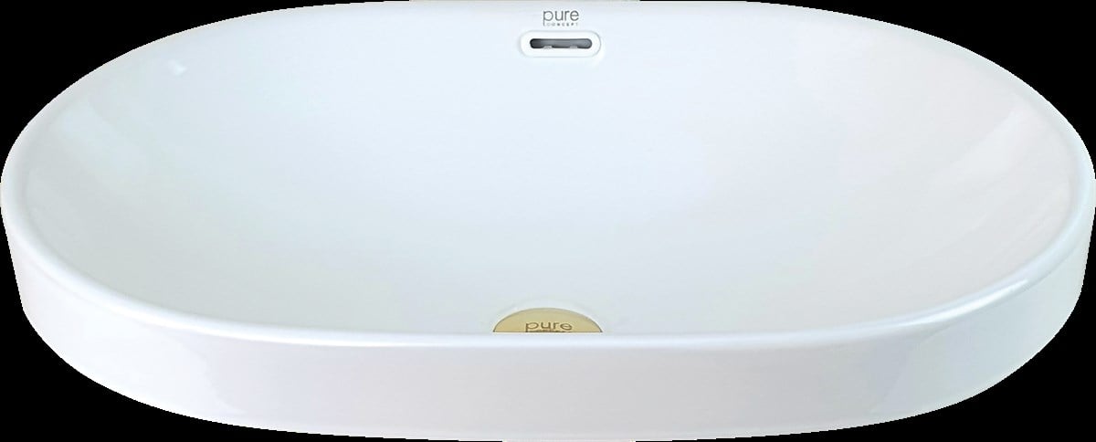 Pure Beyaz Yarı Ankastre Çanak Lavabo W-295