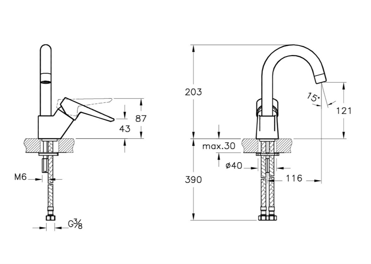 Vitra Artema Solid S Döner Borulu Lavabo Bataryası 