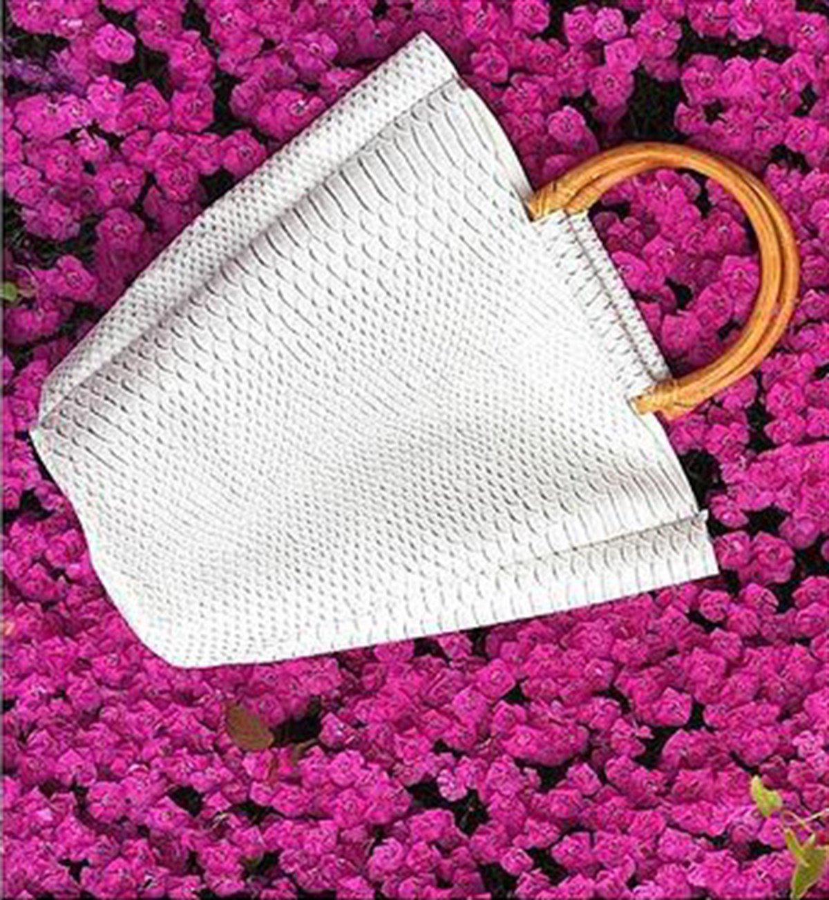 BAMBU SAPLI MİDDLE KROKODİL LACİ ÇANTA