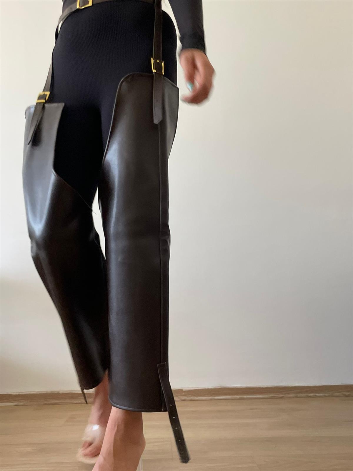 ÇİKOLATA KAHVE CHAPS PANTOLON