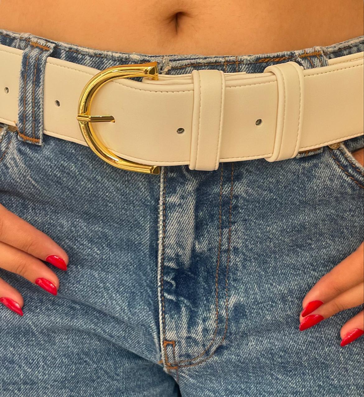 GOLD TOKALI PANTOLON KEMERİ VEGAN DERİ