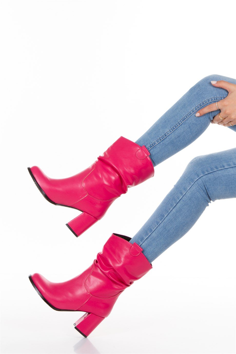  RİO FUŞYA PEMBE İTHAL DERİ KÖRÜKLÜ TOPUKLU BOT BOTTİE