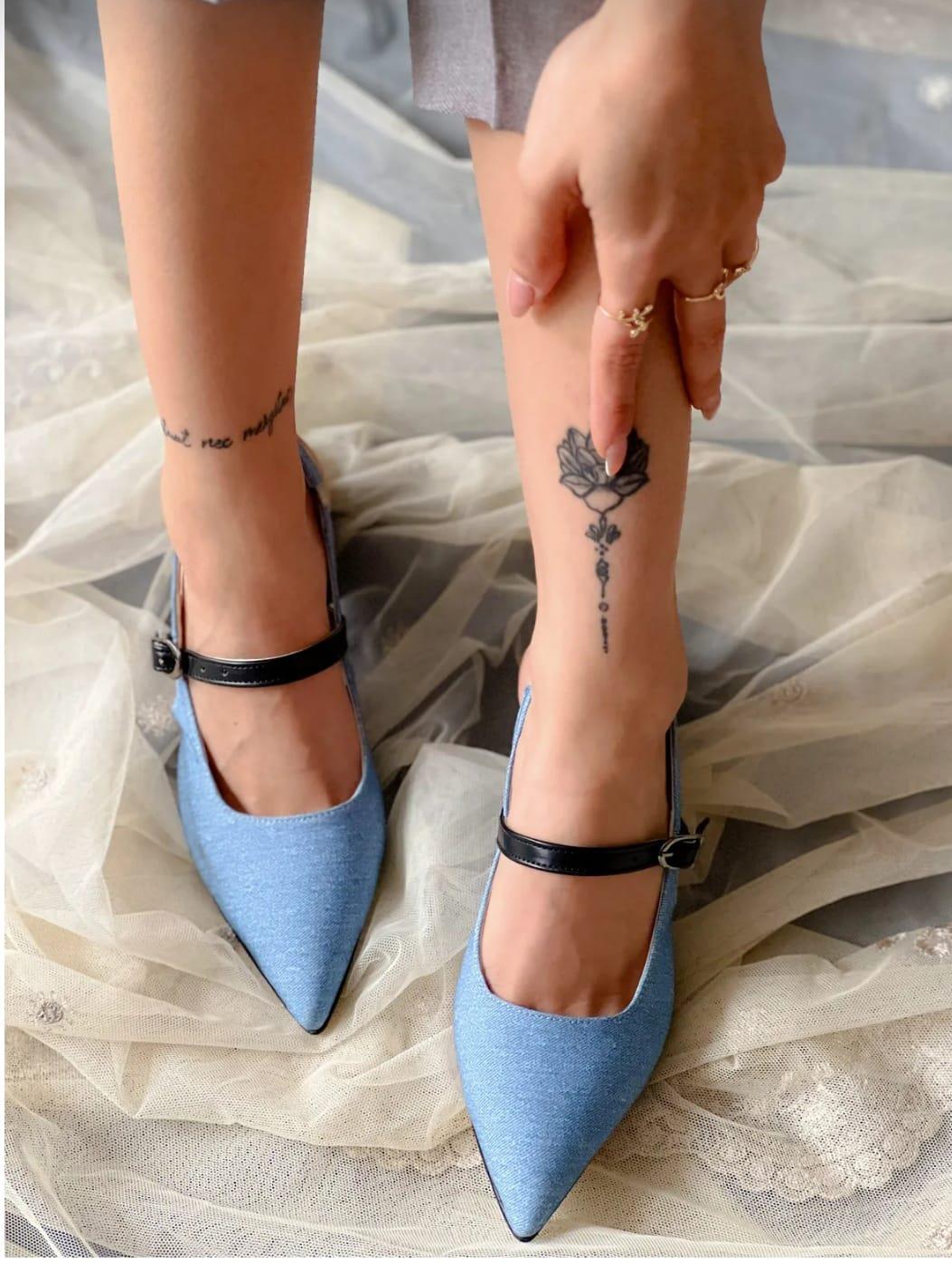 CİNDY JEAN KOT TOPUKLU SANDALET