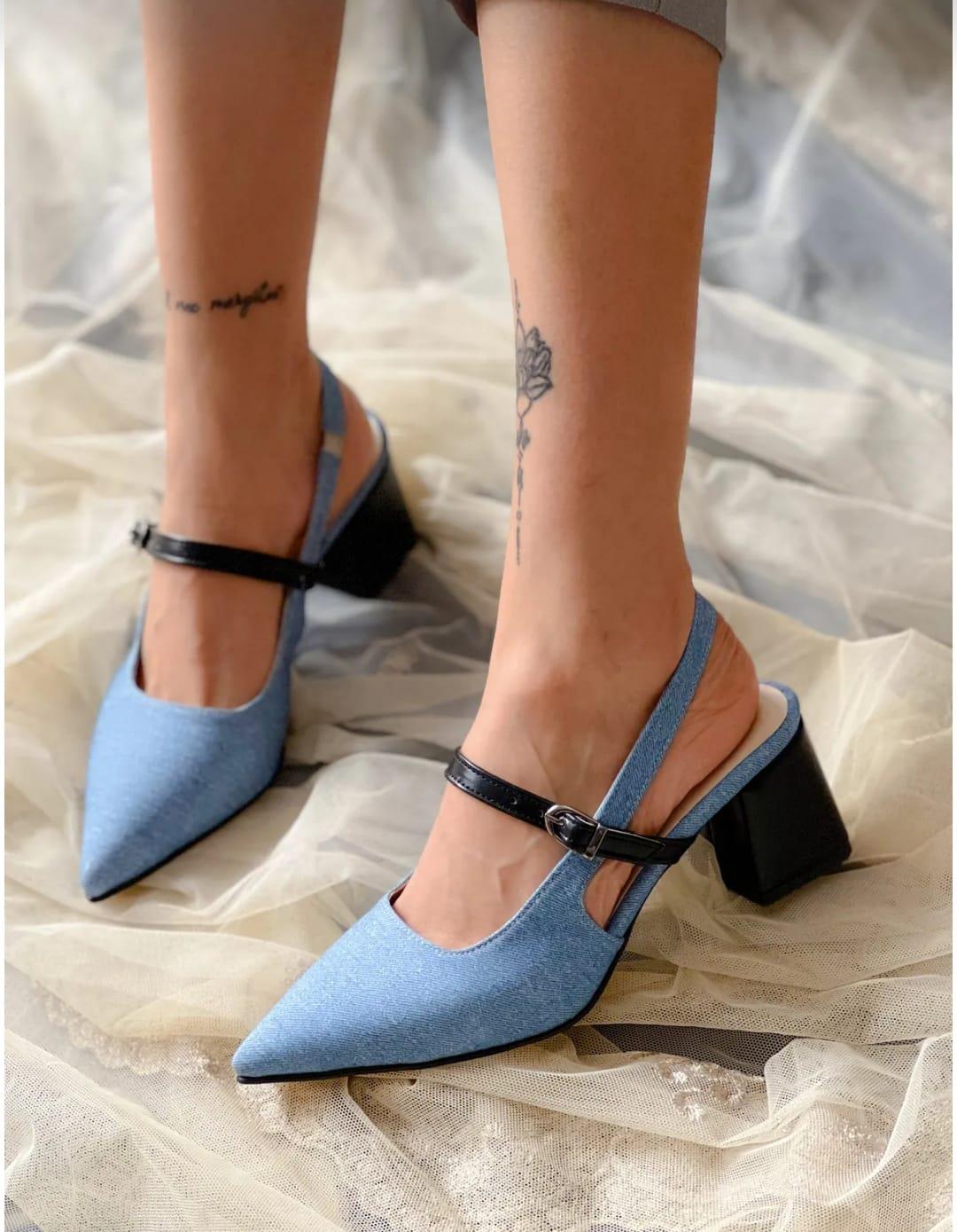CİNDY JEAN KOT TOPUKLU SANDALET