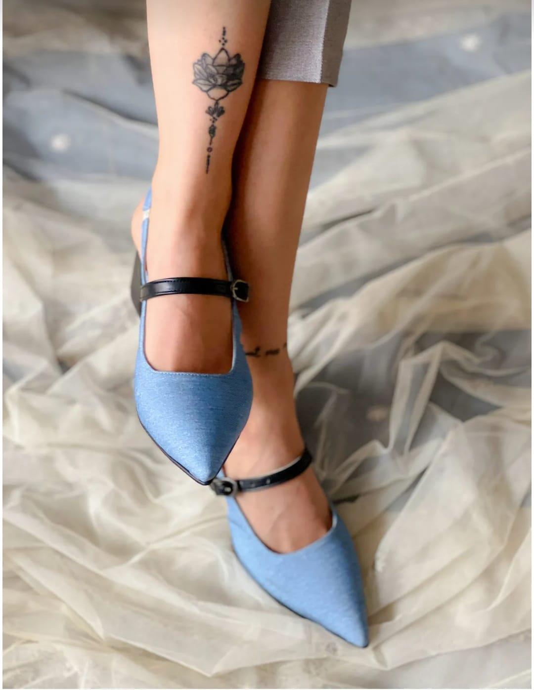 CİNDY JEAN KOT TOPUKLU SANDALET