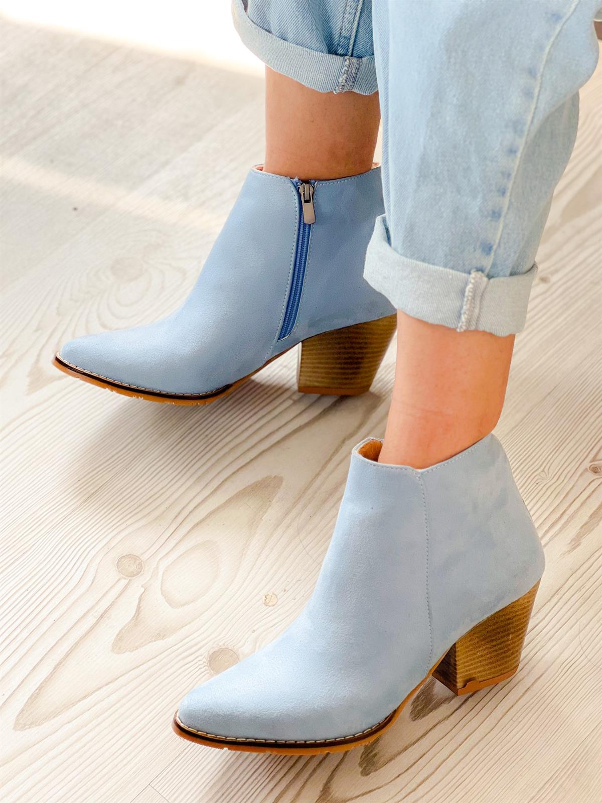 DALİDA BEBEK MAVİ SÜET DALLAS WESTERN MİNİ BOT