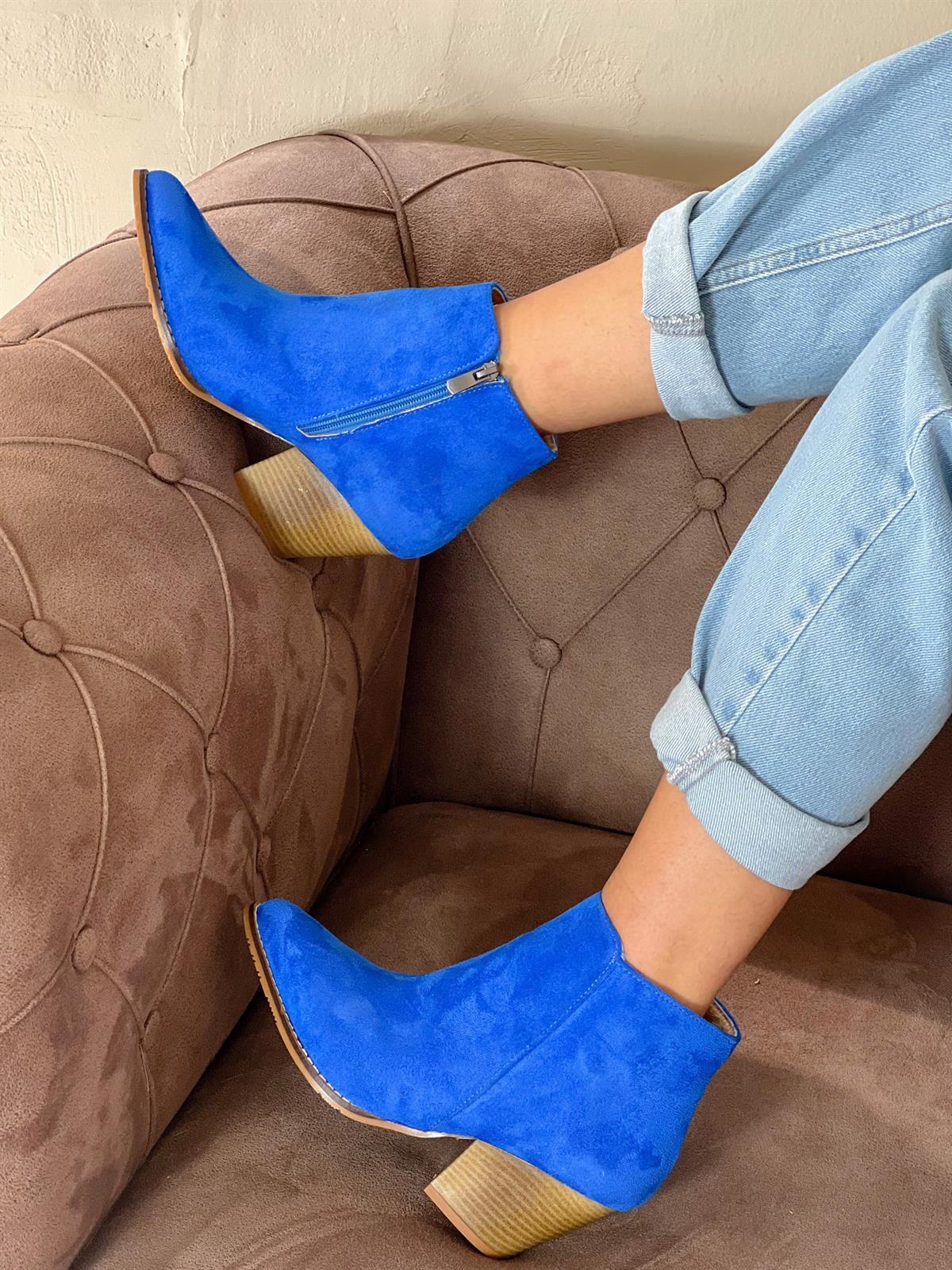 DALİDA SAKS SÜET DALLAS WESTERN MİNİ BOT