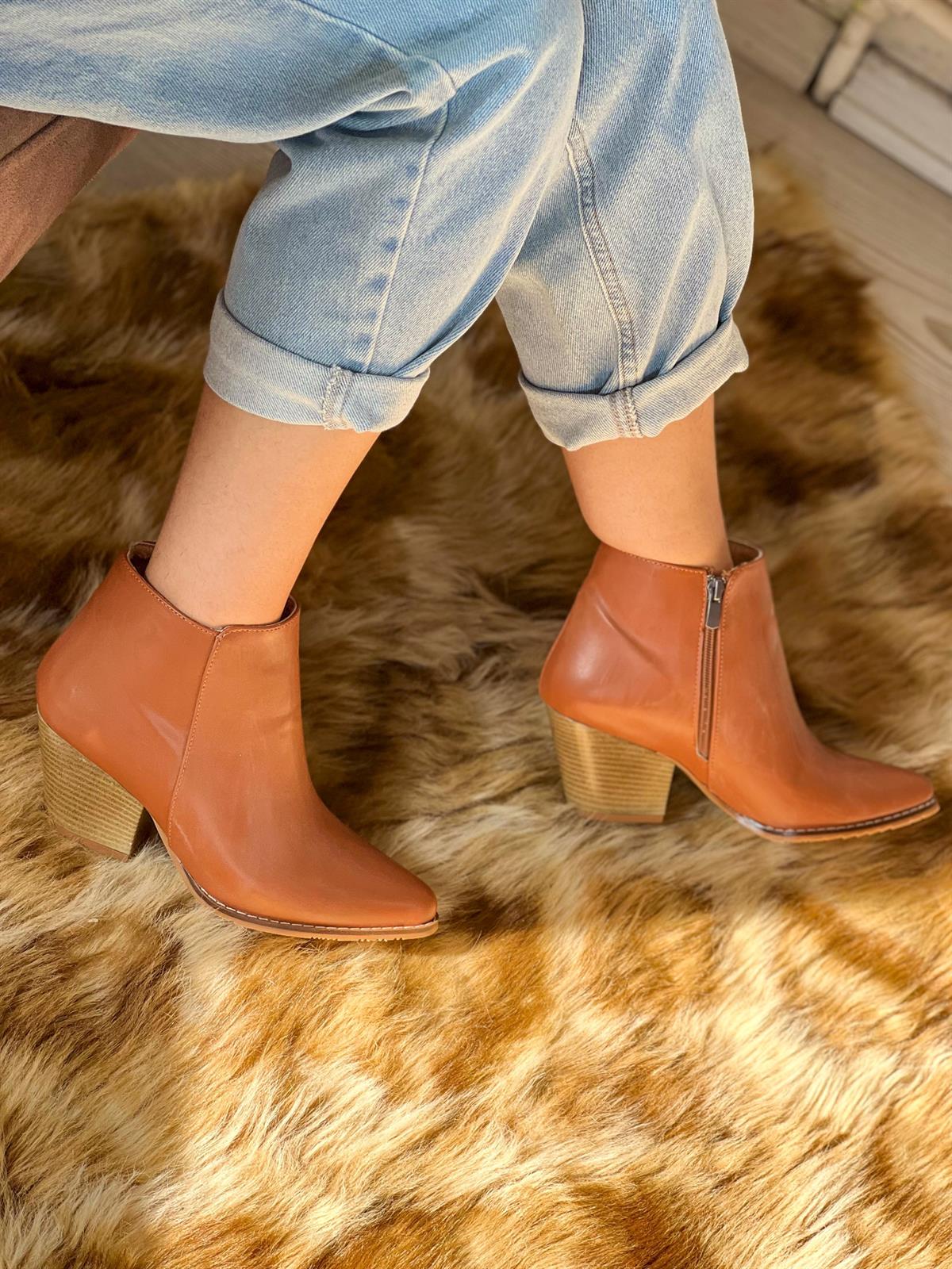 DALİDA TABA DERİ DALLAS WESTERN MİNİ BOT