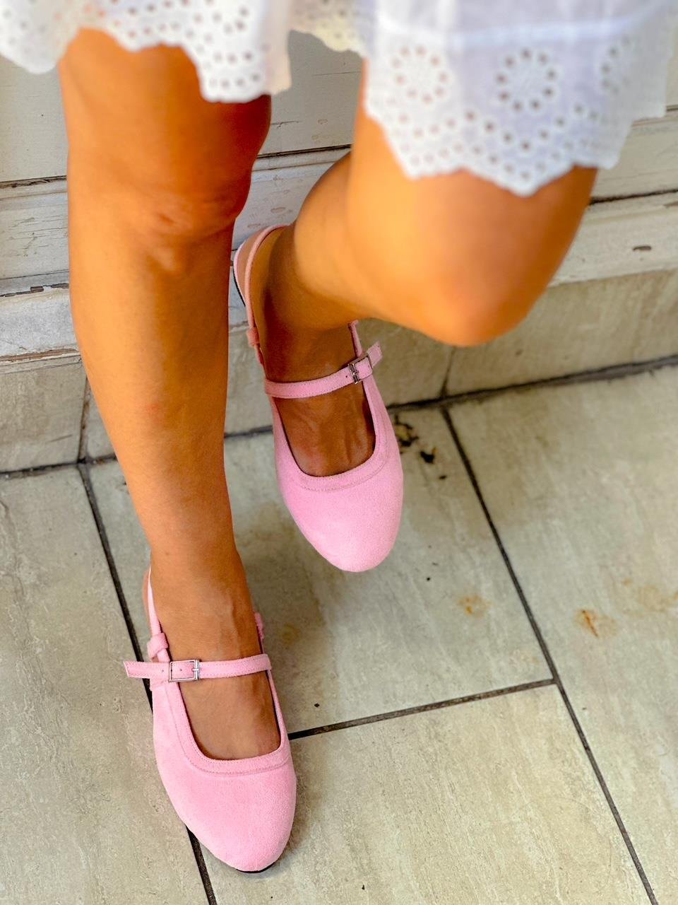 DOZZA PEMBE SÜET BABET