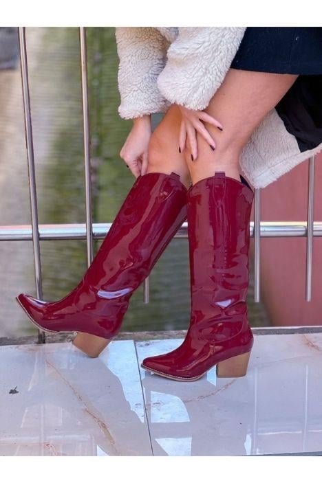FOLLY BORDO RUGAN DALLAS DİZALTI ÇİZME
