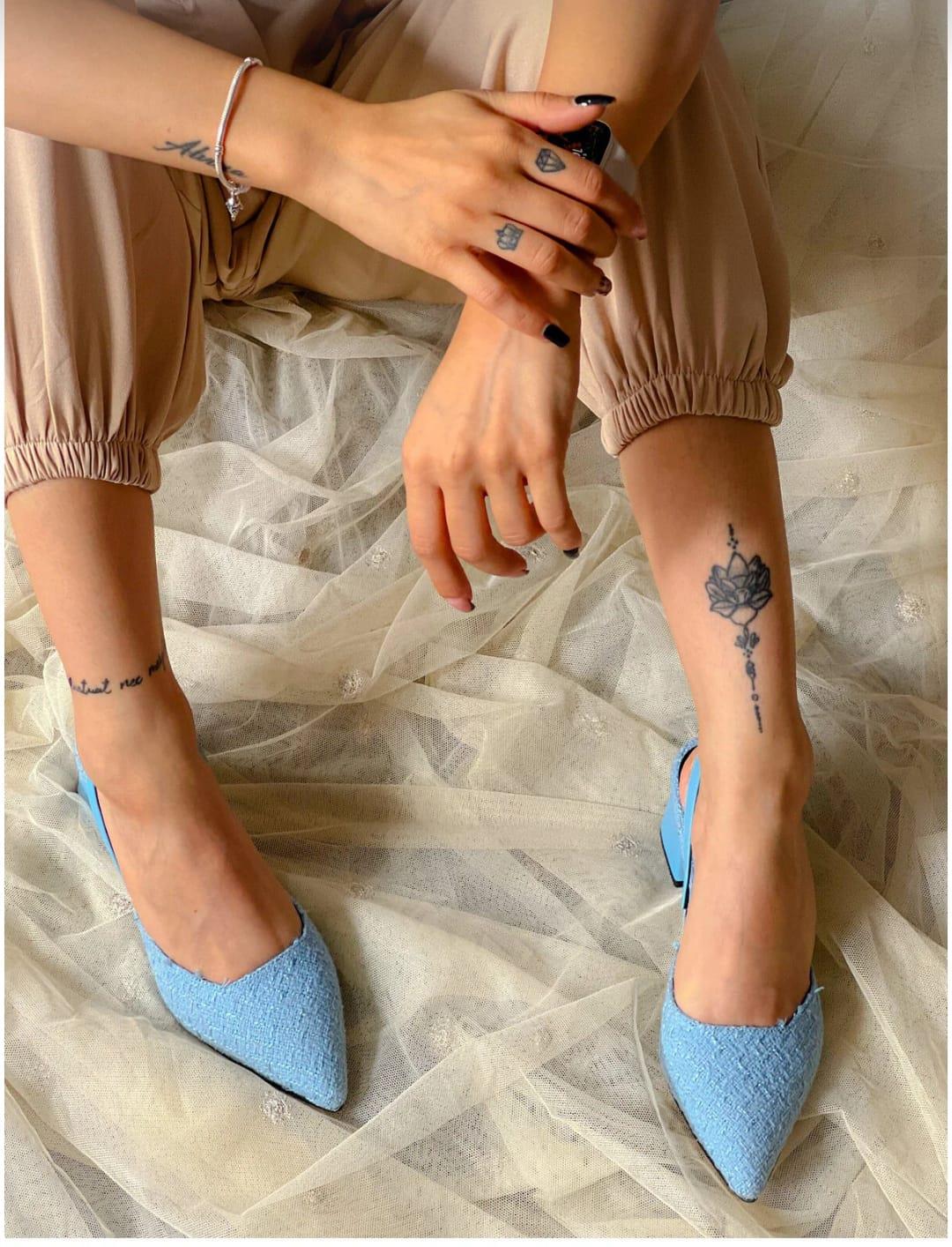 irmona BERİR BEBEK MAVİ TRUF KUMAS BANTLI TOPUKLU SANDALET