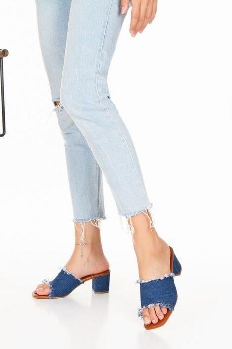 Lili Jeans Kot Ev Ve Dış Giyim Topuklu Terlik