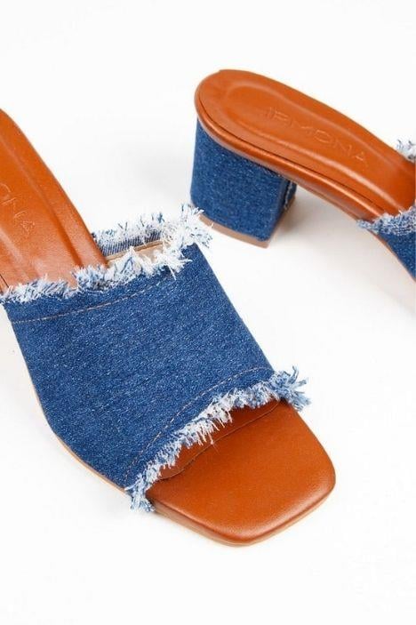Lili Jeans Kot Ev Ve Dış Giyim Topuklu Terlik